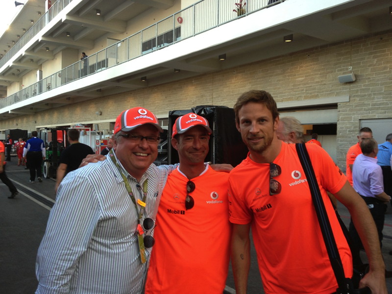 Tyler Schilling, Cooper Lee, and Jenson Button